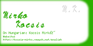 mirko kocsis business card
